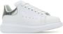 Alexander McQueen Witte Leren Sneakers met Zilveren Hiel - Thumbnail 2