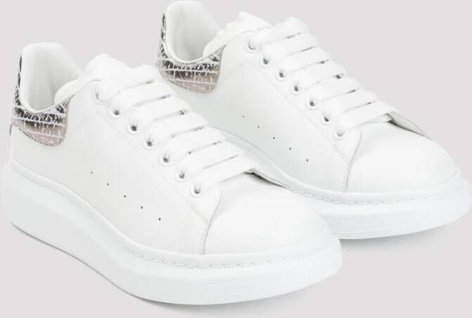 alexander mcqueen Witte Leren Sneakers Oversized Stijl White Heren