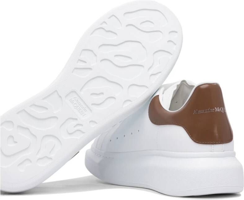 Alexander McQueen Witte Leren Sneakers Stijlvol Comfort