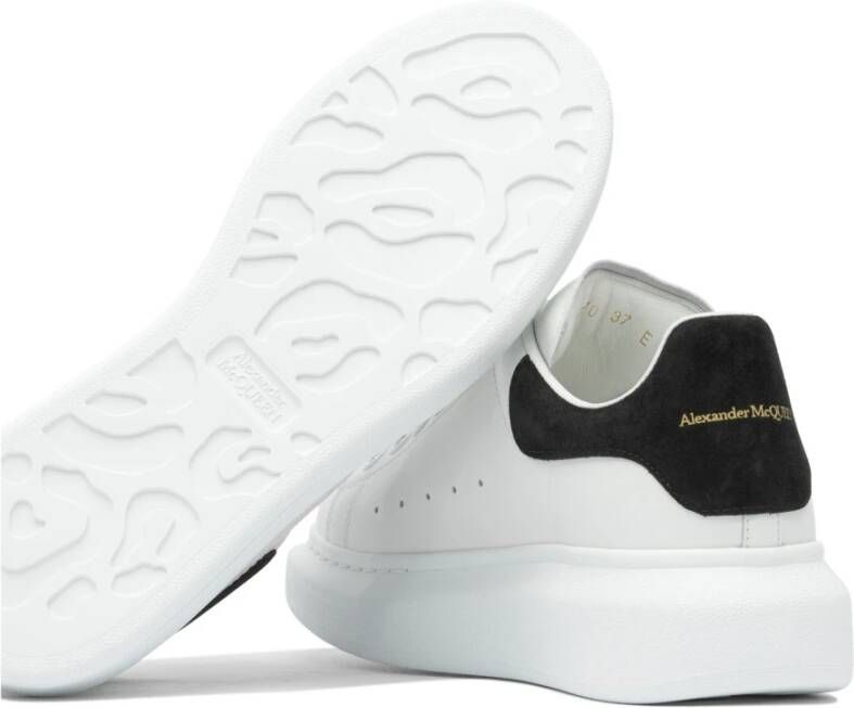 Alexander McQueen Witte Leren Sneakers Stijlvol Ontwerp