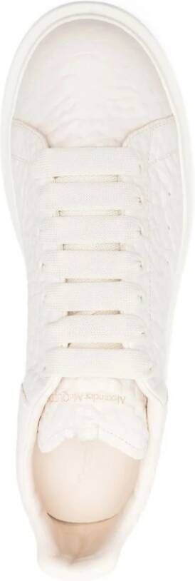 Alexander McQueen Witte Leren Sneakers voor Mannen