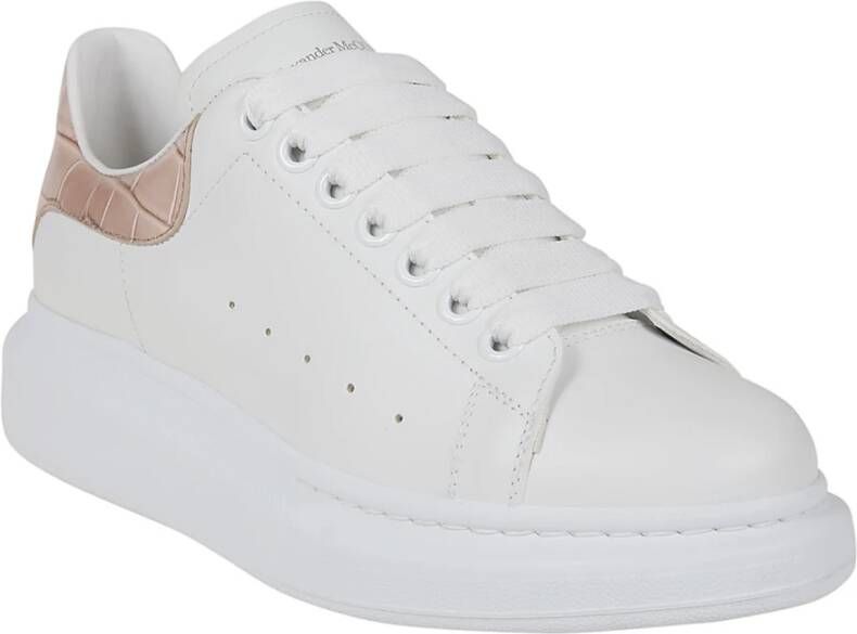 alexander mcqueen Witte Oversized Leren Sneakers White Dames