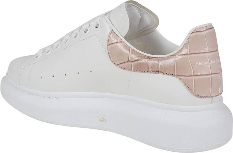 alexander mcqueen Witte Oversized Leren Sneakers White Dames