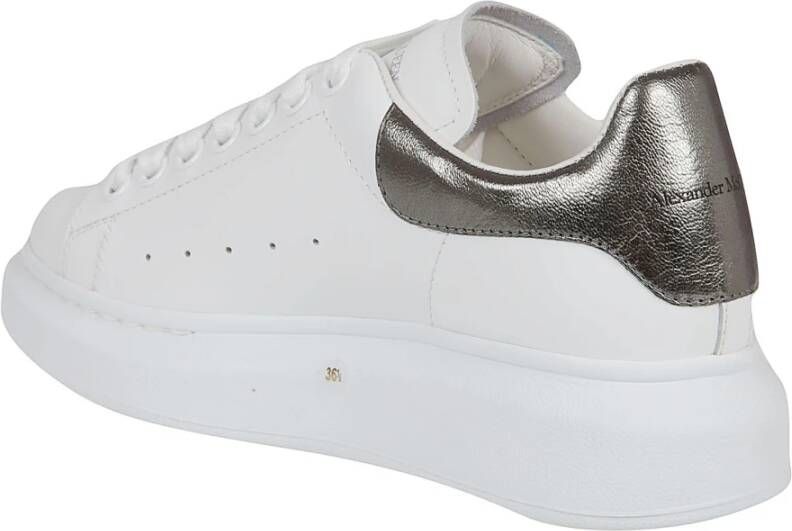 alexander mcqueen Witte Oversized Leren Sneakers White Dames