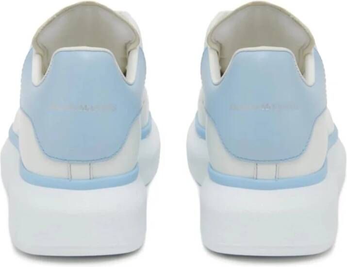 alexander mcqueen Witte Oversized Sneakers met Blauwe Hiel Multicolor Dames