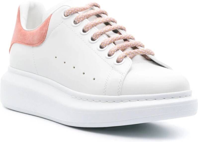 alexander mcqueen Witte Oversized Sneakers met Multikleur Veters White Dames