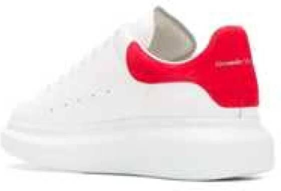 alexander mcqueen Witte Oversized Sneakers met Rode Detail White Heren