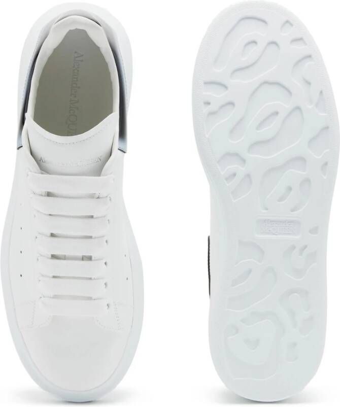 alexander mcqueen Witte Oversized Sneakers met Zwarte Hiel White Heren