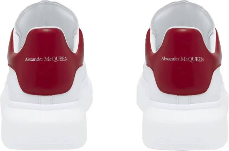 Alexander McQueen Witte Rode Oversized Sneakers