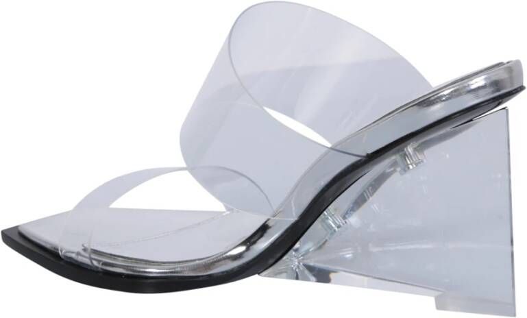 Alexander McQueen Witte sandalen met acrylglazen hak