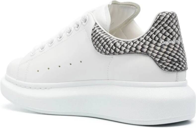 alexander mcqueen Witte Snake-Effect Oversized Sneakers White Dames