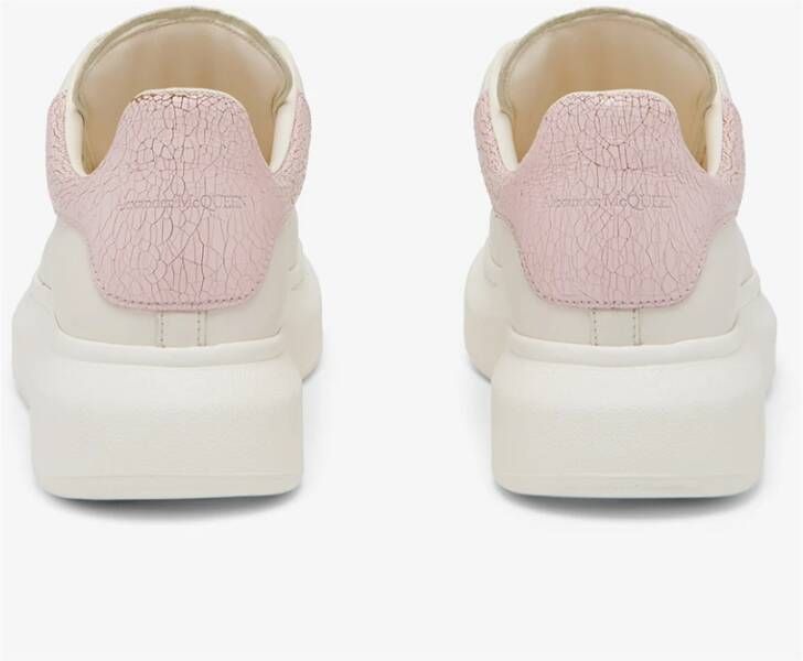 alexander mcqueen Witte Sneakers met Contrasterende Hiel White Dames