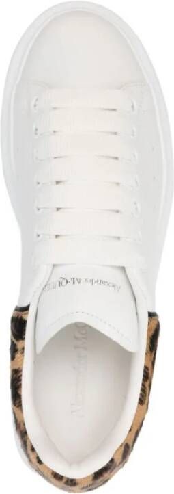 alexander mcqueen Witte Sneakers met Kalfshaar Hiel White Dames