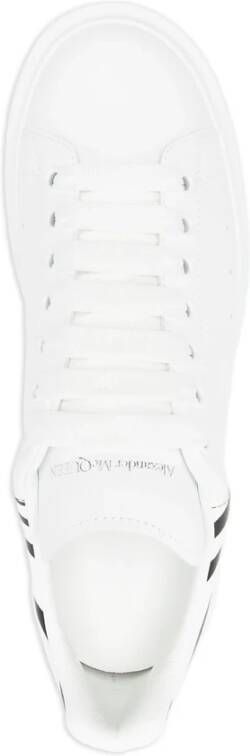 Alexander McQueen Witte Zebra Gestreepte Leren Sneaker