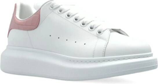 Alexander McQueen Witte Zijde Nylon Sneakers