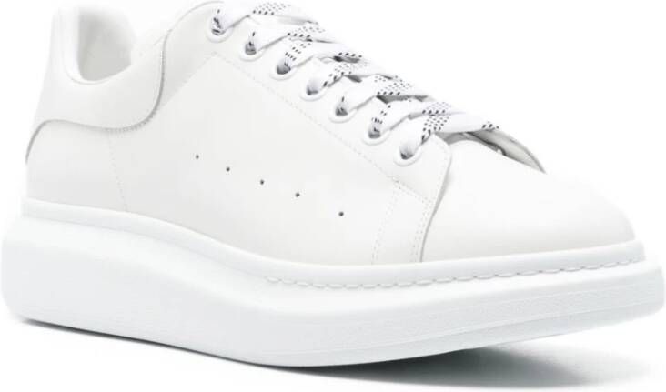 Alexander McQueen Witte Zijde Nylon Sneakers