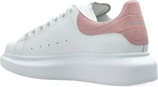 Alexander McQueen Witte Zijde Nylon Sneakers