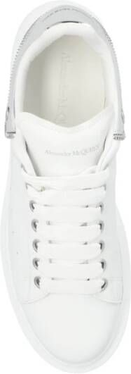 Alexander McQueen Witte Zilveren Dames Sneakers met Logo