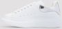 Alexander mcqueen Witte Leren Sneakers met Zilveren Accenten White Dames - Thumbnail 14