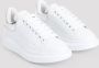 Alexander mcqueen Witte Leren Sneakers met Zilveren Accenten White Dames - Thumbnail 15