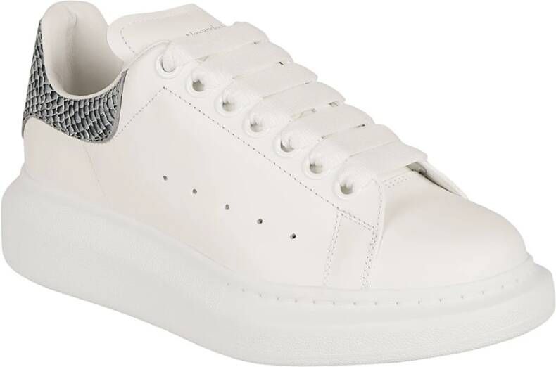 alexander mcqueen Witte IJs Lizard-Effect Sneakers White Dames
