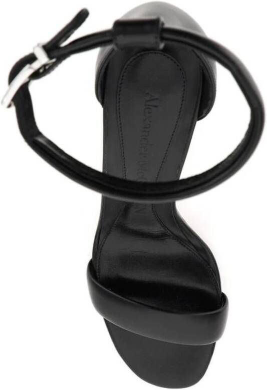 alexander mcqueen Leren Arc Sandalen Zwart Dames