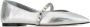 Alexander McQueen Zilver Metallic Pointed Ballerinas met Jewel - Thumbnail 2