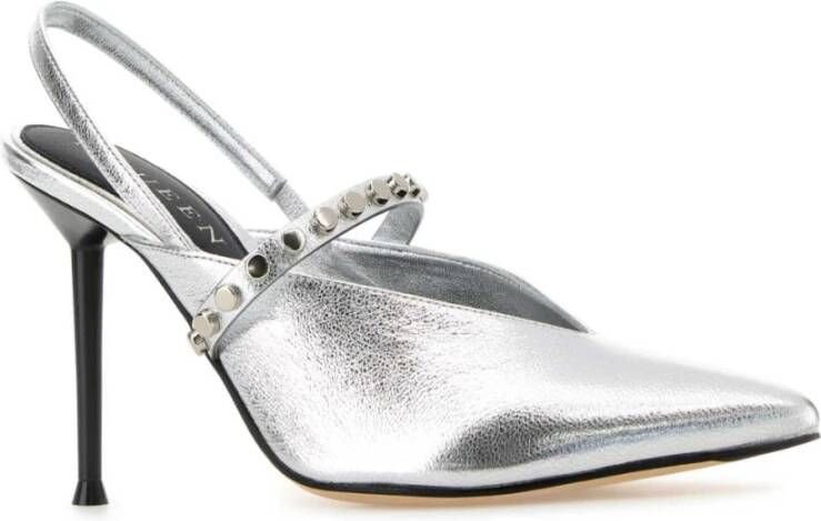 Alexander McQueen Zilveren Leren Revel Pumps Sandalen