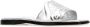 Alexander mcqueen Sandalen Flat Leather Slide Sandal in zilver - Thumbnail 3