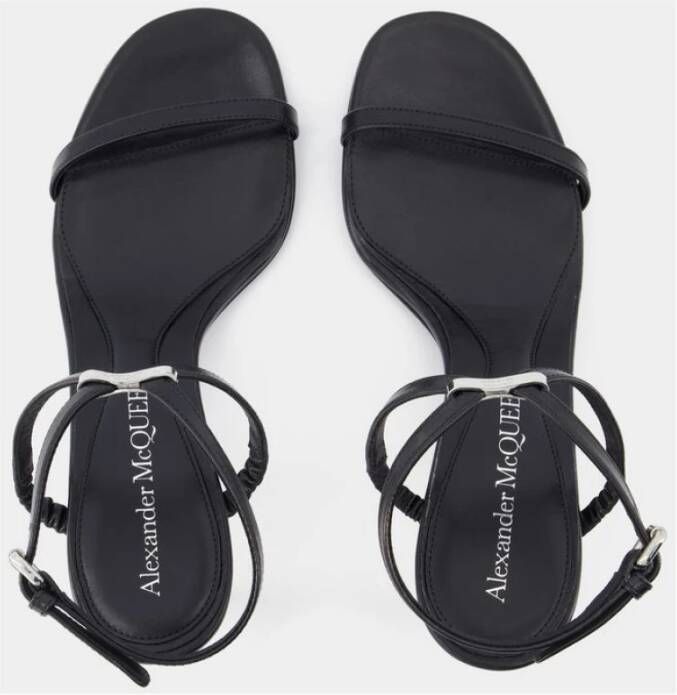 Alexander McQueen Zwarte Armadillo Sandalen Kalfsleer