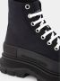 Alexander McQueen Zwarte Canvas Veterschoenen met Rubberen Zool - Thumbnail 2