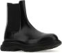 Alexander mcqueen Zwarte Slip-On Laarzen met Elastische Zijkanten Black Heren - Thumbnail 2