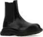 Alexander mcqueen Zwarte Slip-On Laarzen met Elastische Zijkanten Black Heren - Thumbnail 6