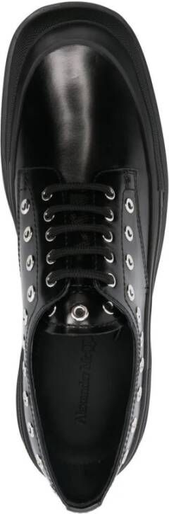 Alexander McQueen Zwarte Chunky-Sole Derby Schoenen