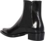 Alexander McQueen Zwarte enkellaarsjes met metalen neuskap - Thumbnail 2