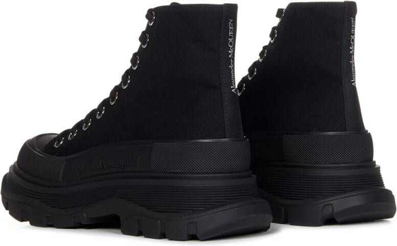Alexander McQueen Zwarte Enkellaarzen voor Dames