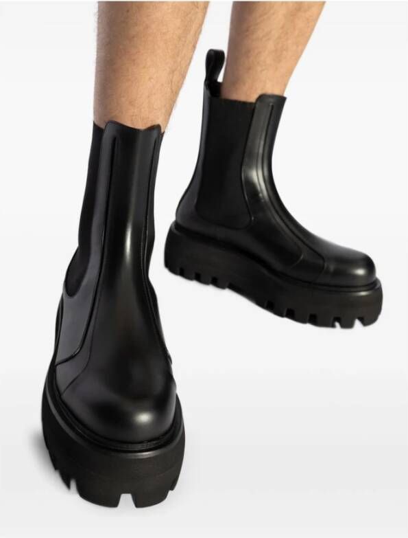 Alexander McQueen Zwarte Enkellaarzen voor Mannen