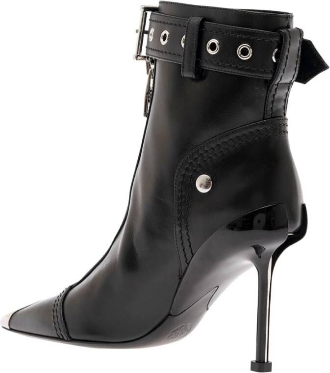 alexander mcqueen Zwarte Gesp Bootie Laarzen Zwart Dames