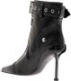 Alexander mcqueen Zwarte Biker Enkellaarzen met Punk-stijl Neus Black Dames - Thumbnail 2