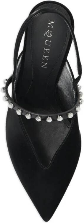 Alexander McQueen Zwarte hakken schoenen met polyurethaan samenstelling