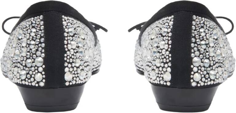 alexander mcqueen Zwarte Kristal Ballerinas Black Dames