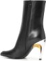 Alexander mcqueen Zwarte leren Armadillo hak enkellaarsjes Black Dames - Thumbnail 4