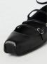 Alexander McQueen Zwarte Leren Ballerina Flats Gesp Schoenen - Thumbnail 2