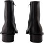 Alexander McQueen Zwarte leren Cubaanse stap enkellaarzen - Thumbnail 2