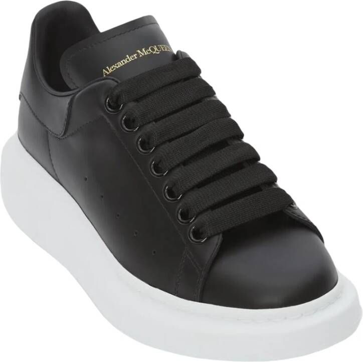 Alexander McQueen Zwarte Leren Damesschoenen