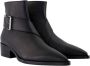 Alexander McQueen Zwarte Leren Enkellaarzen Puntige Neus - Thumbnail 2