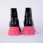 Alexander mcqueen Fluo Pink Chelsea Laarzen met Contrasterende Zool Black Dames - Thumbnail 5