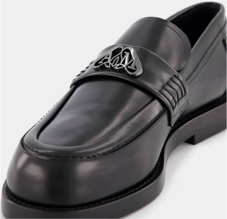 Alexander McQueen Zwarte leren Penny Loafers