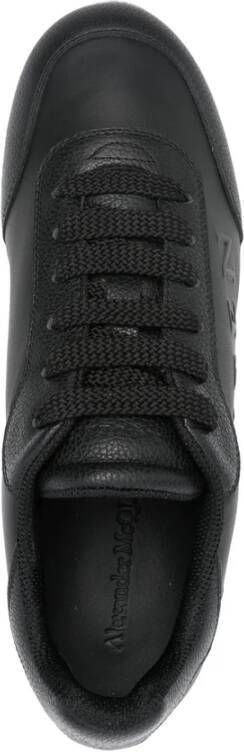 Alexander McQueen Zwarte Leren Platform Sneakers