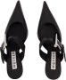 Alexander McQueen Zwarte leren puntige neus pumps - Thumbnail 2